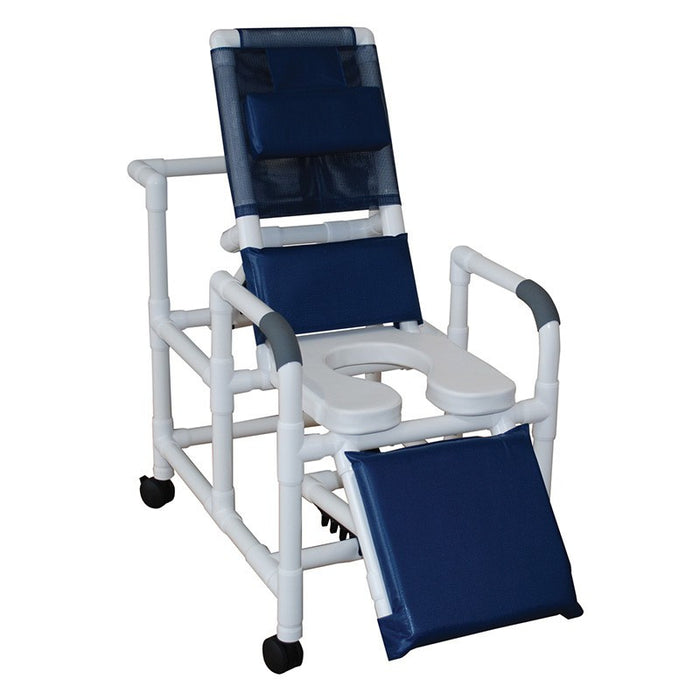 MJM International Reclining Shower Chair with Soft Seat Deluxe Elongated
