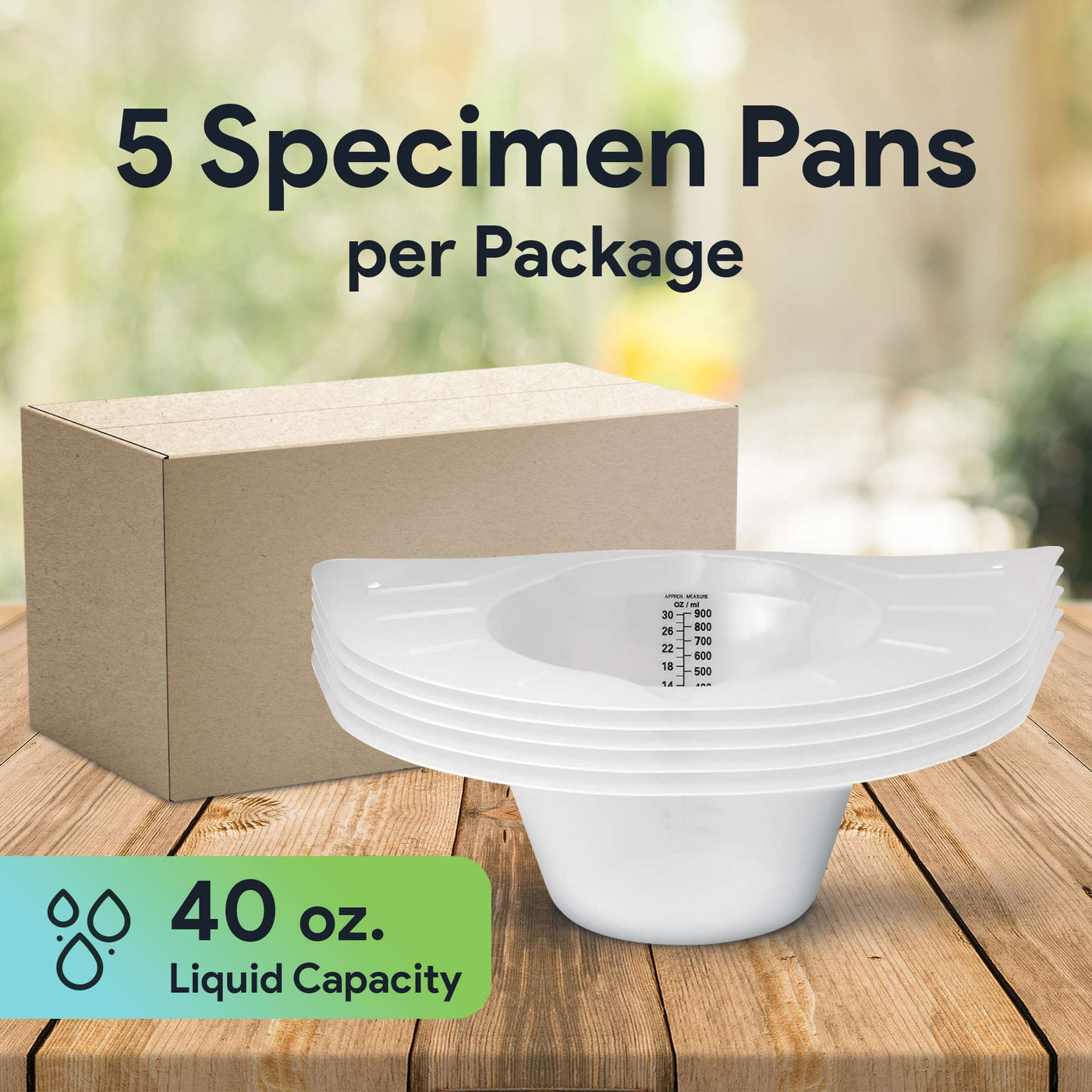 Urine Collection Hat for Toilet 5 Pack with Wide Brim Wings — ProHeal