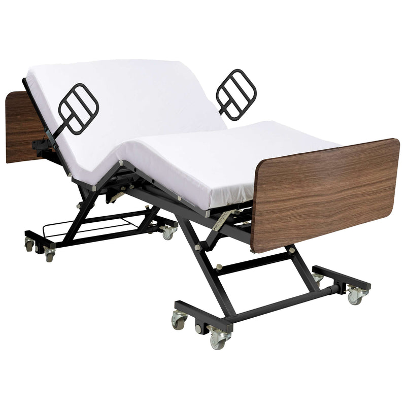 Bariatric Electric Hospital Bed & Mattress Ultra Low - Expandable Width & Height