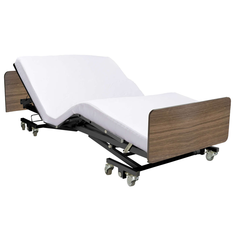 Ultra Low Electric Expandable Hospital Bed- Memory Foam Mattress - Qbar