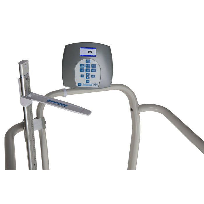 Digital Platform Scale with Extra Wide Handrails and Digital Height Rod