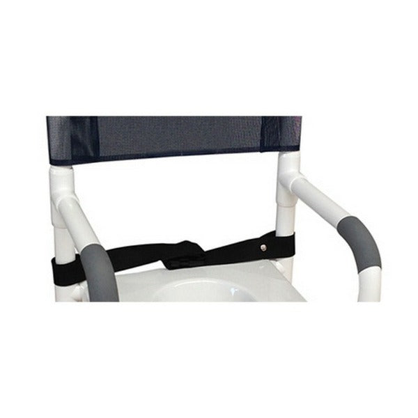 MJM International Shower PVC Chair w/ Safety Belt & 10 Qt Commode Pail