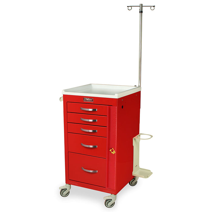 M-Series Narrow Emergency Cart with MD18-EMG3 Package & 5 Drawers