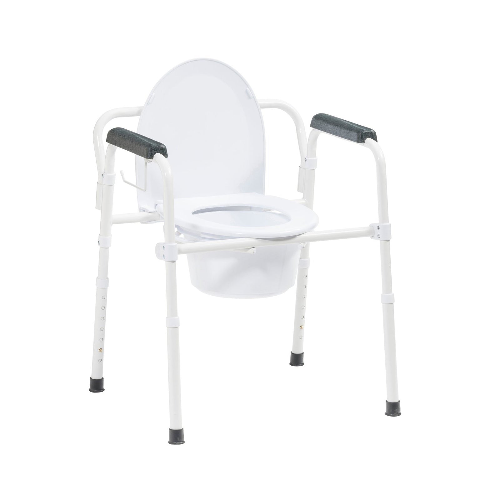 Steel Folding Deep Seat Bedside Commode — ProHeal-Products