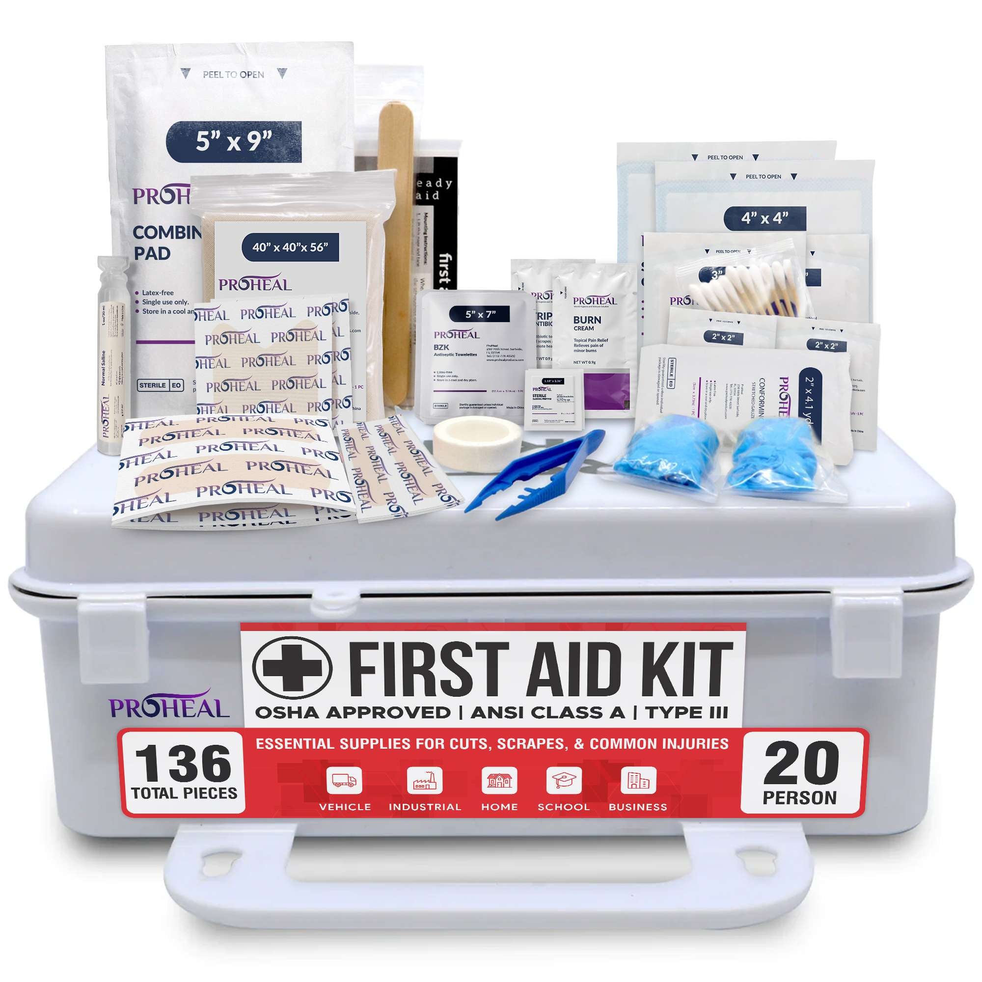 OSHA Compliant First Aid Kit Essentials in a Box — ProHeal-Products