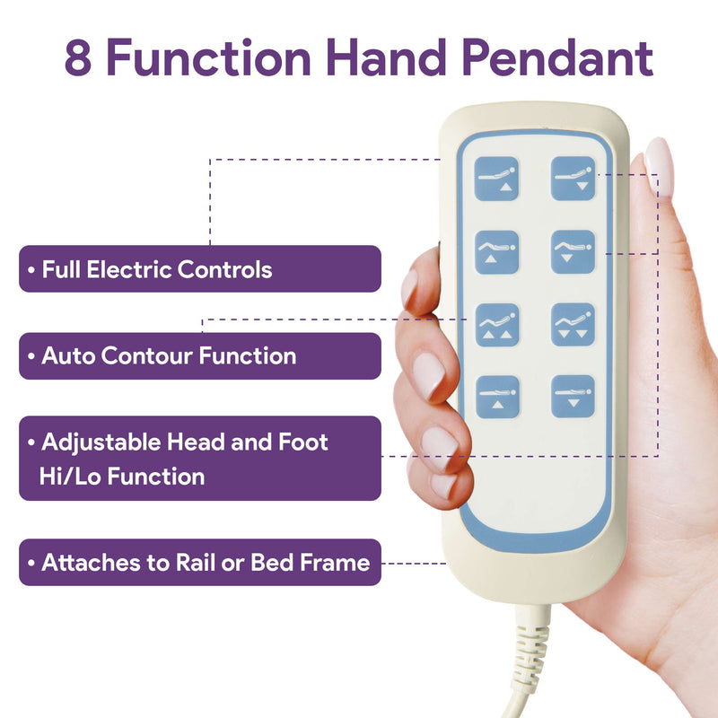 Ultra Low Electric Hospital Bed with Qbar Rails