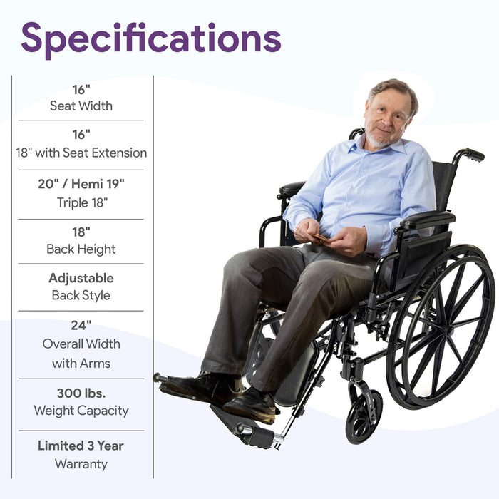 K4 Lightweight Wheelchair with Aluminum Frame