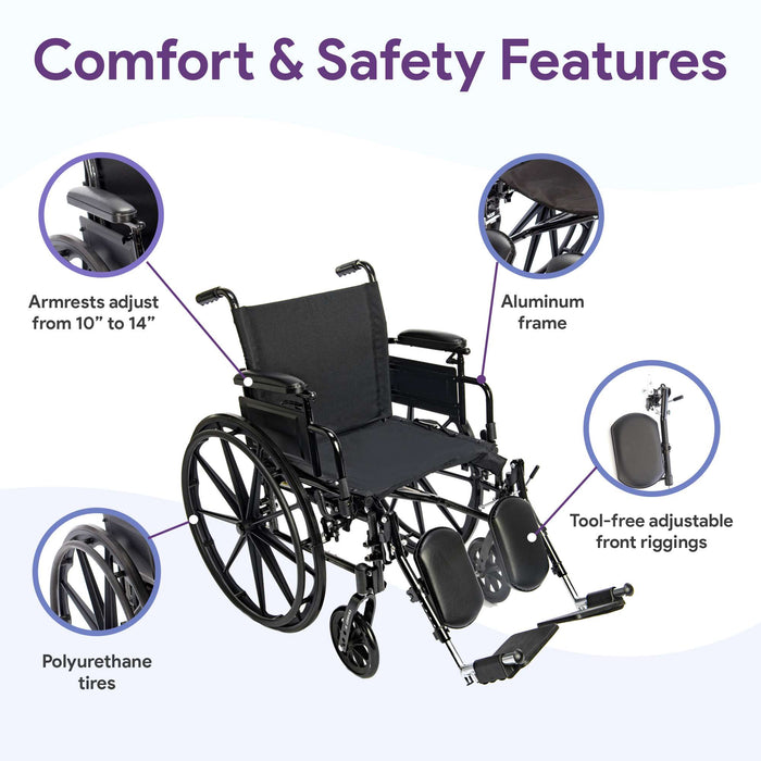 K4 Lightweight Wheelchair with Aluminum Frame