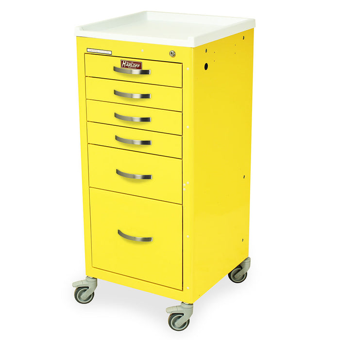 M-Series Tall Infection Control Mini Cart with Six Drawers & Key Lock