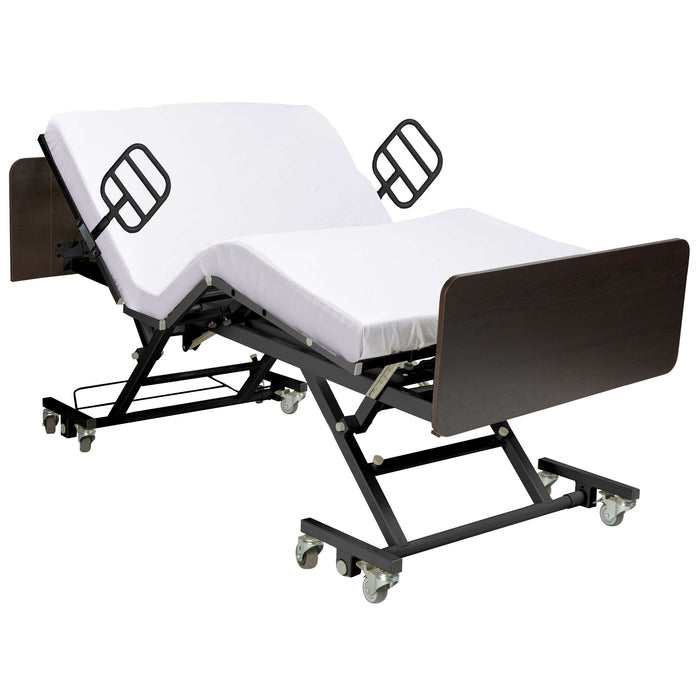 Bariatric Electric Hospital Bed & Mattress Ultra Low - Expandable Width & Height