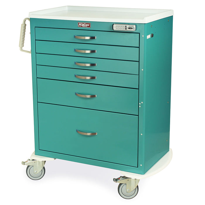 M-Series Anesthesia and Procedure Cart with Six Drawers & E-Lock