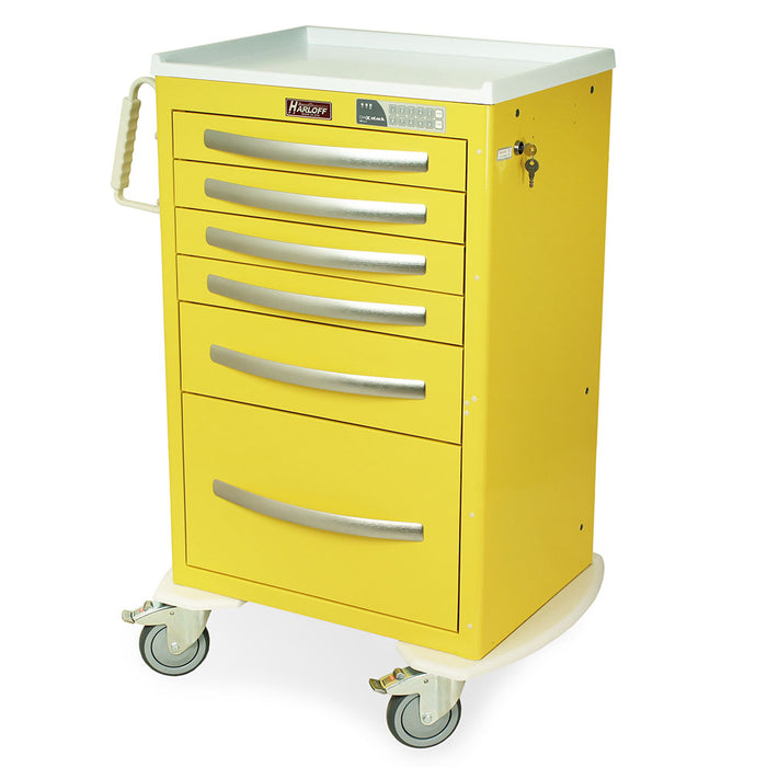 A-Series Lightweight Aluminum Isolation Cart With Six Drawers & E-Lock