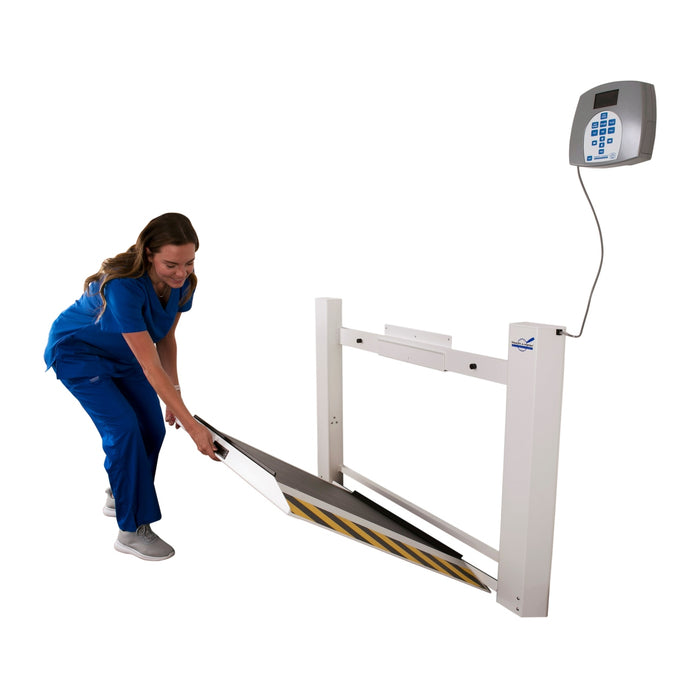 Antimicrobial Wall-Mounted Fold-Up Wheelchair Scale