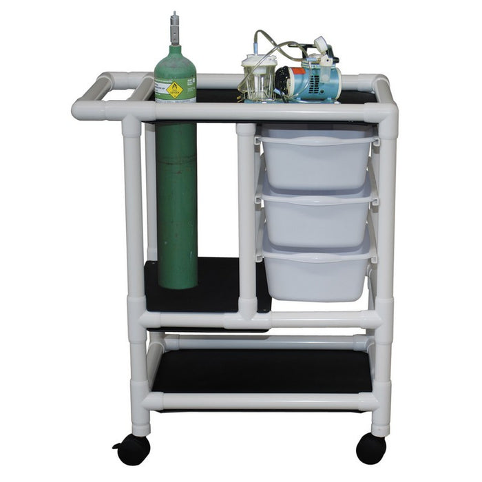 MJM International PVC Emergency MRI Crash Specialty Cart and Shelving System