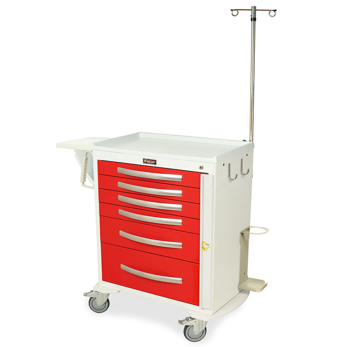 A-Series Lightweight Breakaway Crash Cart with MD30-EMG1 Accessories & Six Drawers