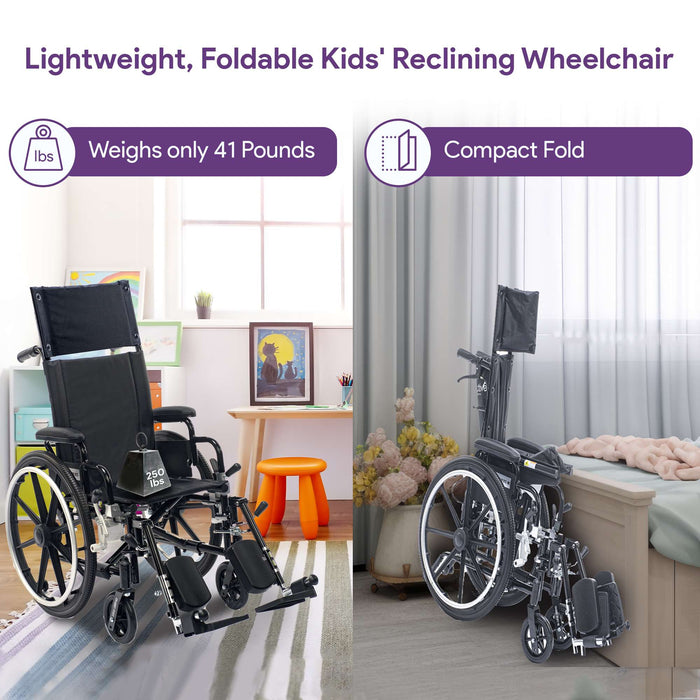 Pediatric Reclining Wheelchair with Anti-Tippers