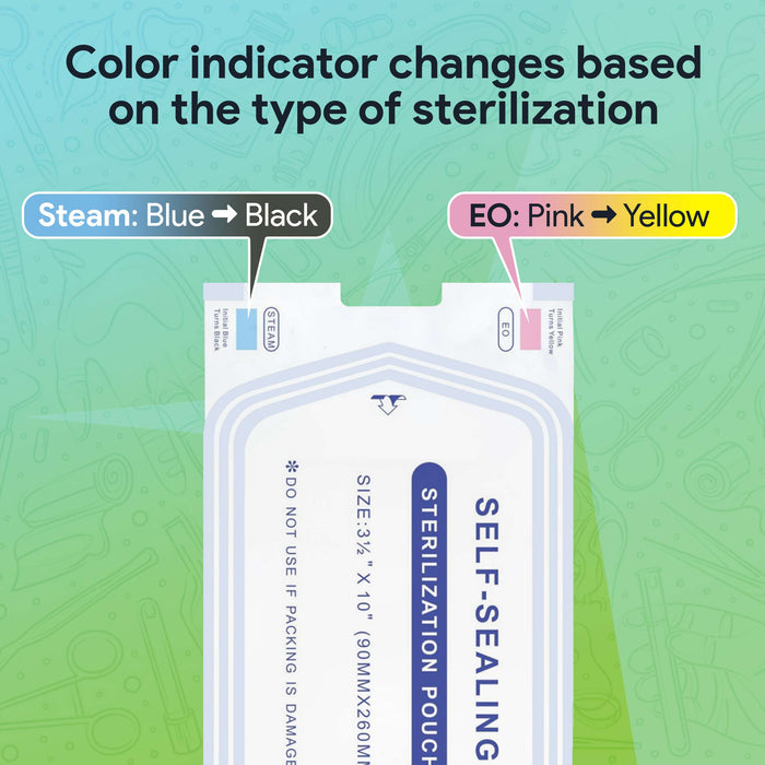 Self Seal Sterilization Pouches Disposable Sterilizer Bags