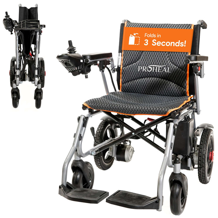 Lightweight Foldable Electric Wheelchair - Ultra Compact 48 Pound Power Chair