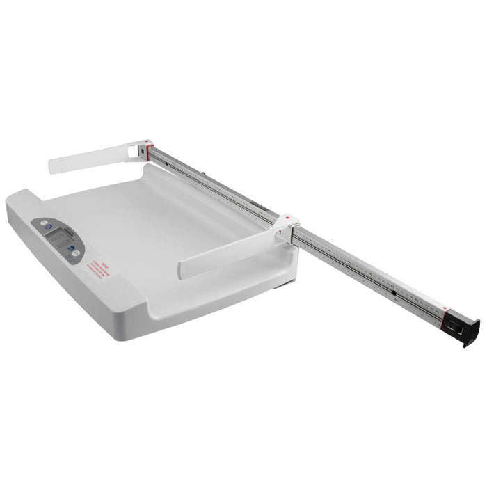 Digital Pediatric Tray Scale with Mechanical Height Rod & Rolling Cart