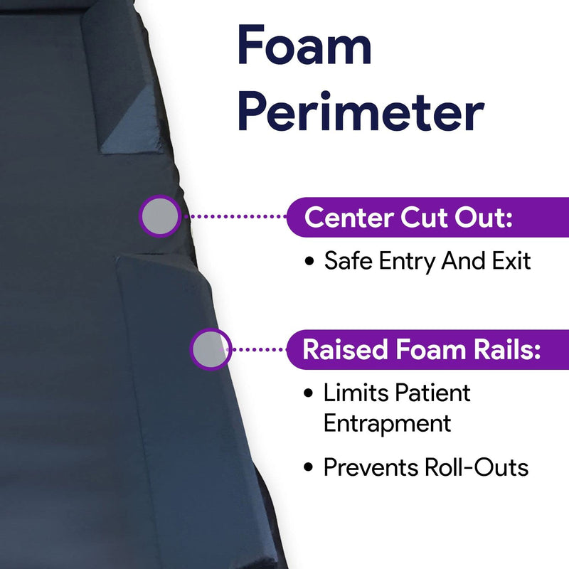 Low Air Loss Alternating Pressure Mattress With Rails