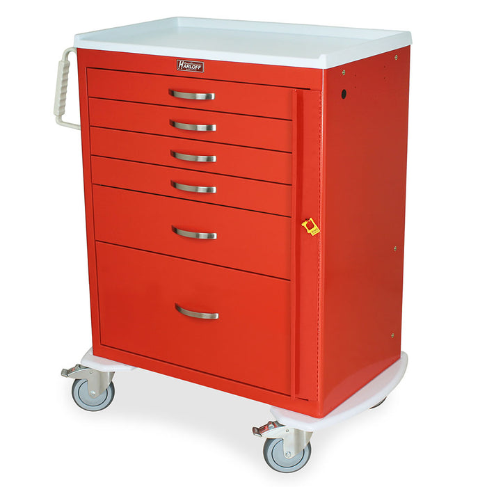 M-Series Tall Emergency Crash Cart with Six Drawers & Breakaway Lock