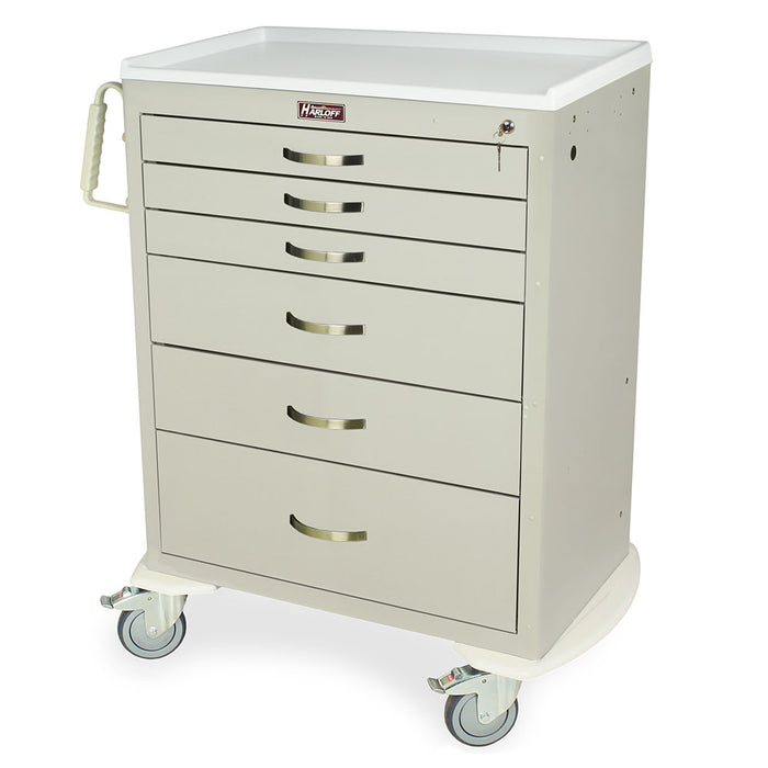 M-Series Tall Anesthesia Cart with 6 Drawers & Standard Key Lock