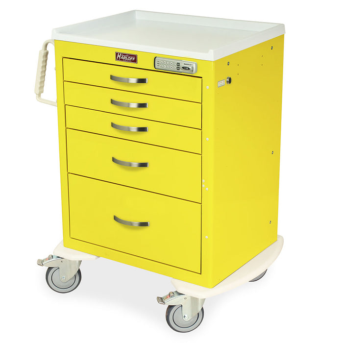 M-Series Short Isolation Cart with Five Drawers & E-Lock