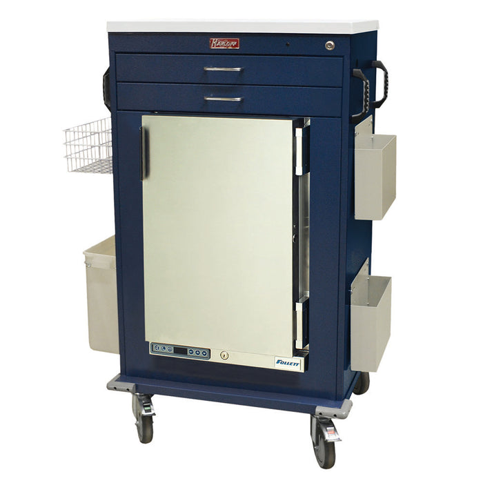 Malignant Hyperthermia Cart with Refrigerator Two Drawer & Key Lock