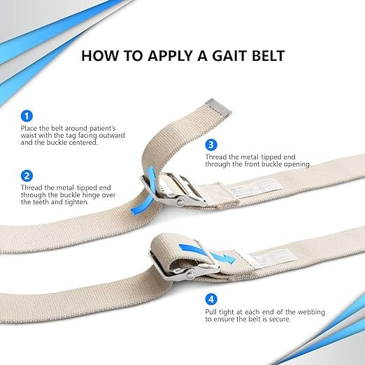Multi-Color Economy Transfer Gait Belt with Metal Buckle