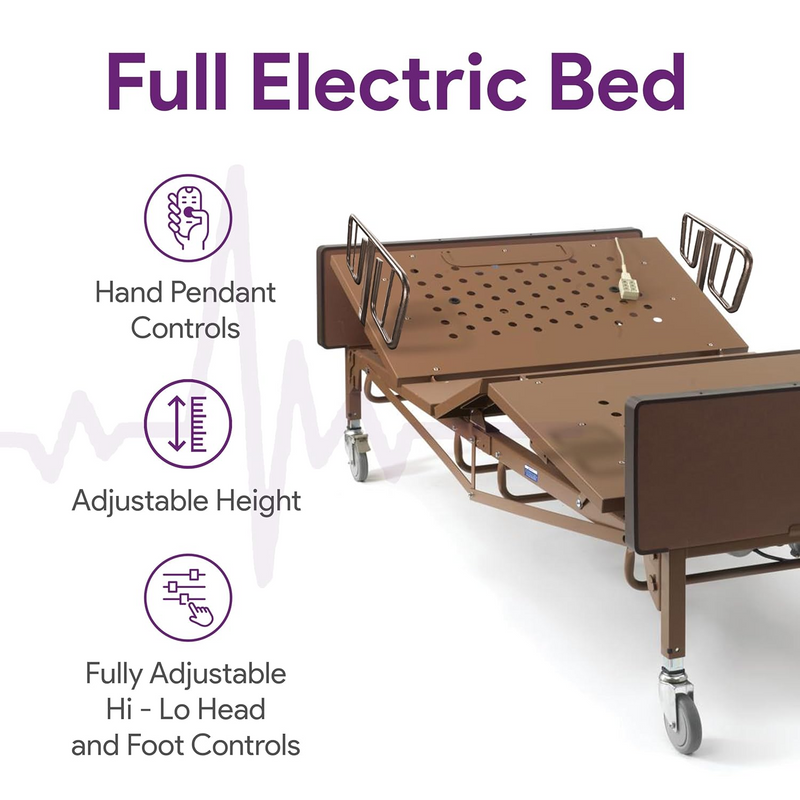 Bariatric Hospital Bed Full Electric with T-Rails