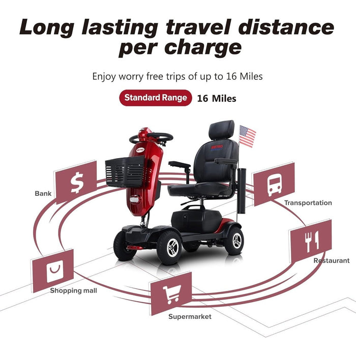 Max Plus Series 4-Wheel Travel Mobility Scooter