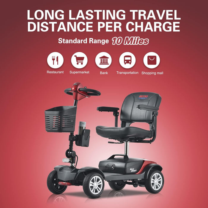 Max Sport Series 4-Wheel Travel Mobility Scooter