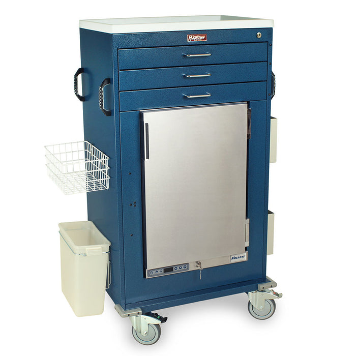 Malignant Hyperthermia Cart with Refrigerator 3 Drawers & Key Lock