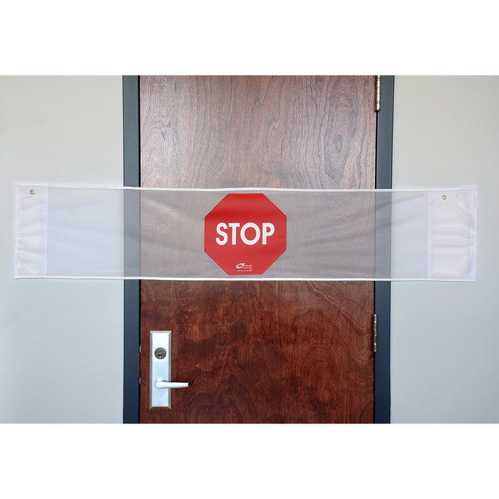 Door Guard Stop Sign Banner