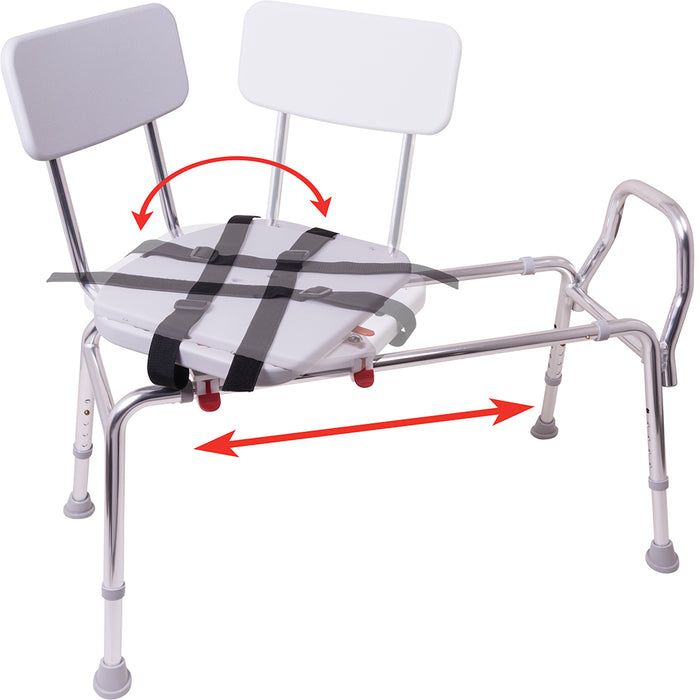 Sliding Transfer Bench with Swivel Seat