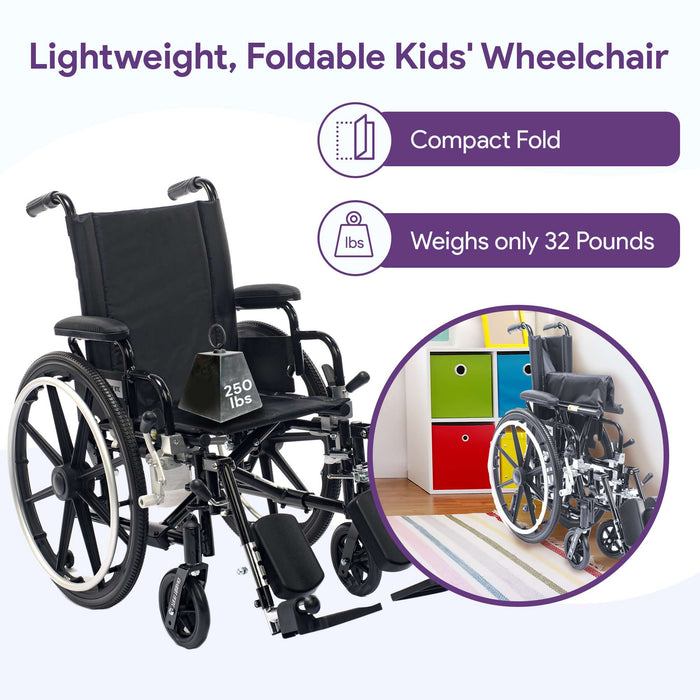 Pediatric Wheelchair with Anti-Tippers