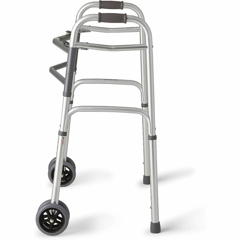 Bariatric Folding Walker 5" Wheels 500lb. Capacity Extra Wide