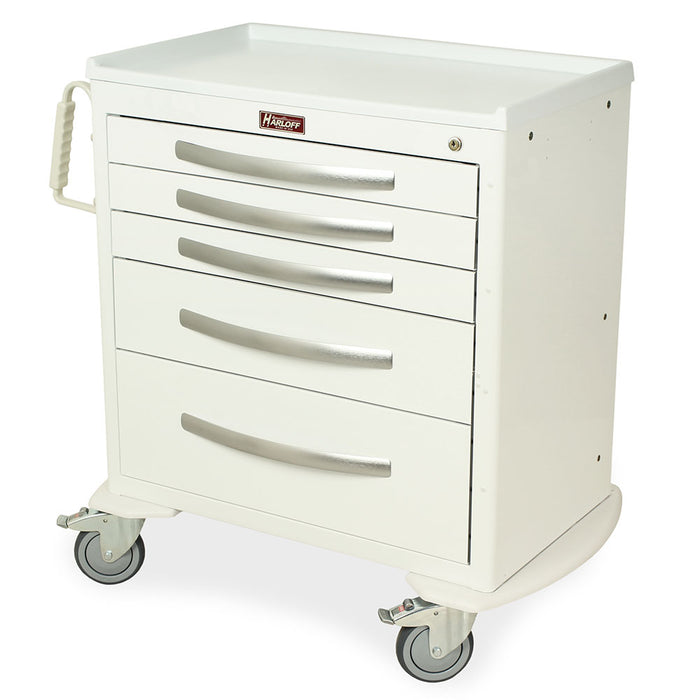 A-Series Lightweight Nursing Cart with Five Drawers & Key Lock