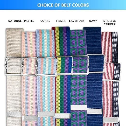 Multi-Color Economy Transfer Gait Belt with Metal Buckle