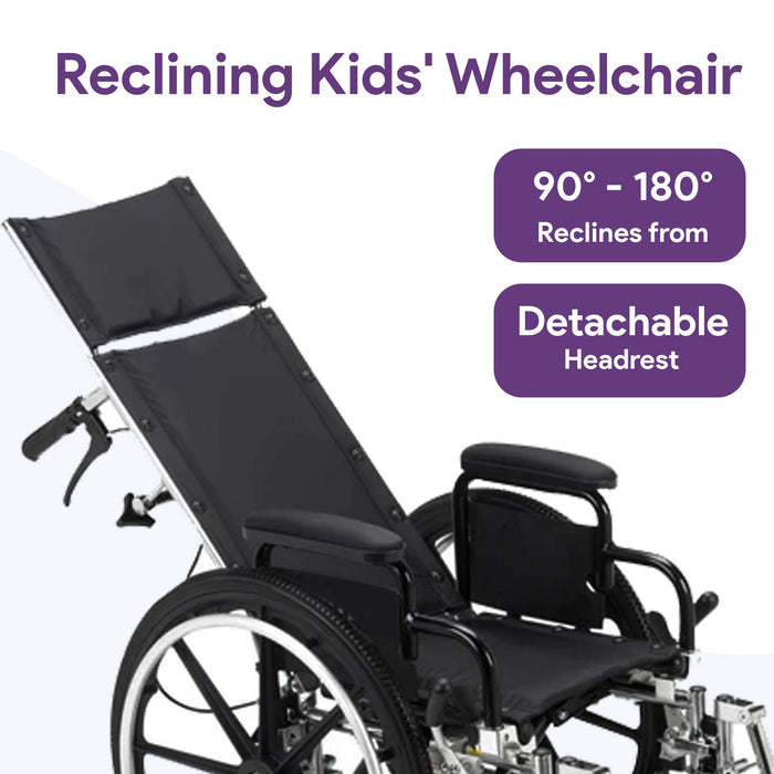 Pediatric Reclining Wheelchair with Anti-Tippers