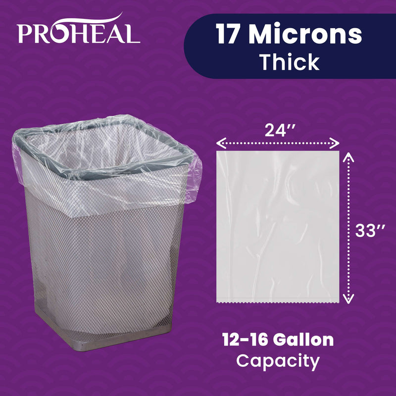 Medium-Large Trash Liners - 12-16 Gallon, 100 Count - 17 Micron