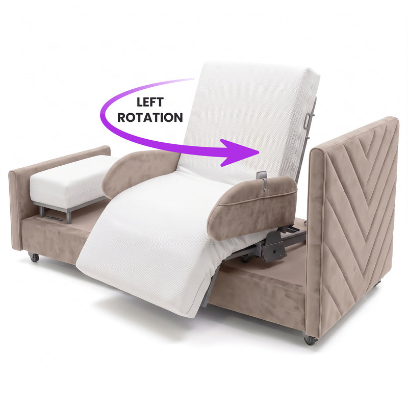 Rotating Hospital Bed, Full Electric Sit To Stand Lift Medical Bed