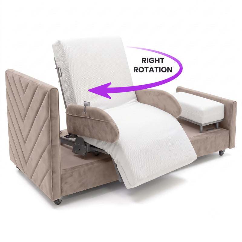 Rotating Hospital Bed, Full Electric Sit To Stand Lift Medical Bed