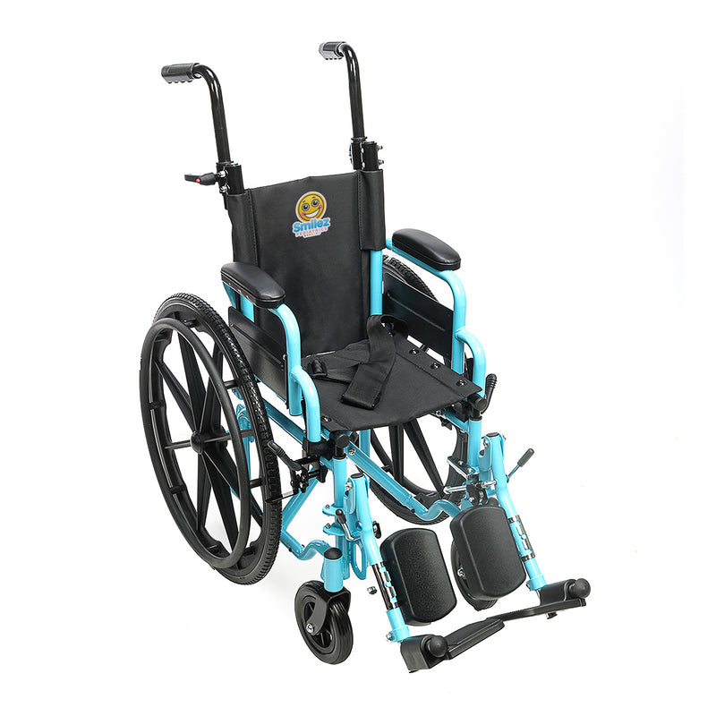 Pediatric Wheelchair Fun Lightweight Kids Wheelchair with Cushion Seat and Anti-Tippers