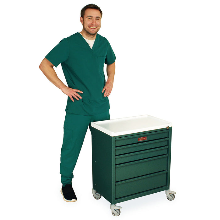 Economy Treatment Cart with Five Drawer & Key Lock