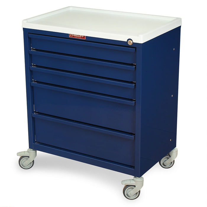 Economy Treatment Cart with Five Drawer & Key Lock