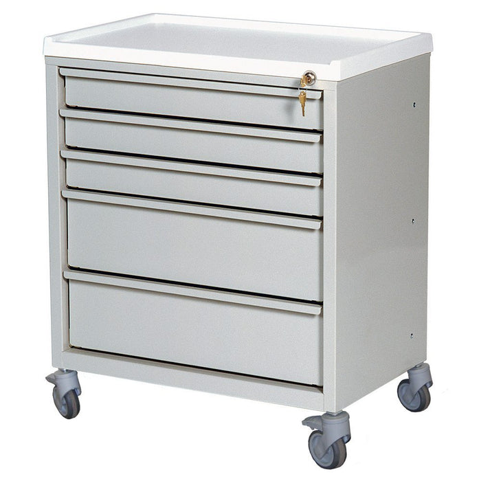 Economy Treatment Cart with Five Drawer & Key Lock