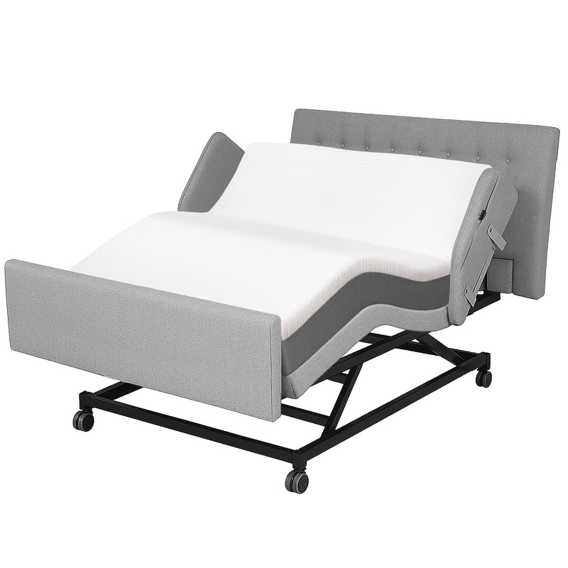 Home Style Electric Hospital Bed with 8” Gel Memory Foam Mattress
