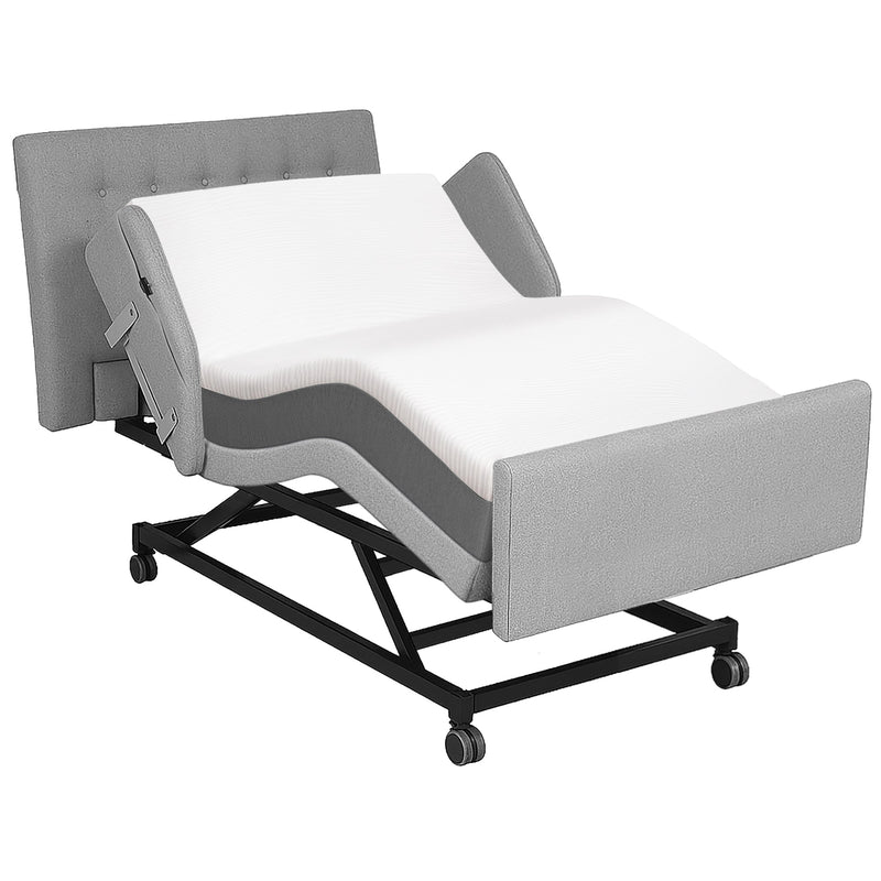 Home Style Electric Hospital Bed with 8” Gel Memory Foam Mattress