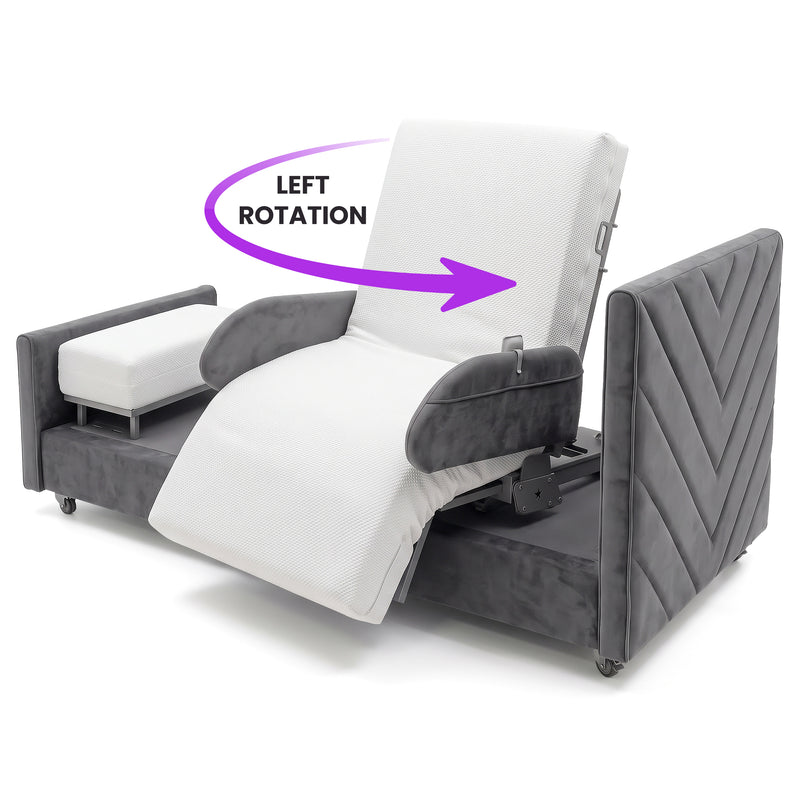 Rotating Hospital Bed, Full Electric Sit To Stand Lift Medical Bed
